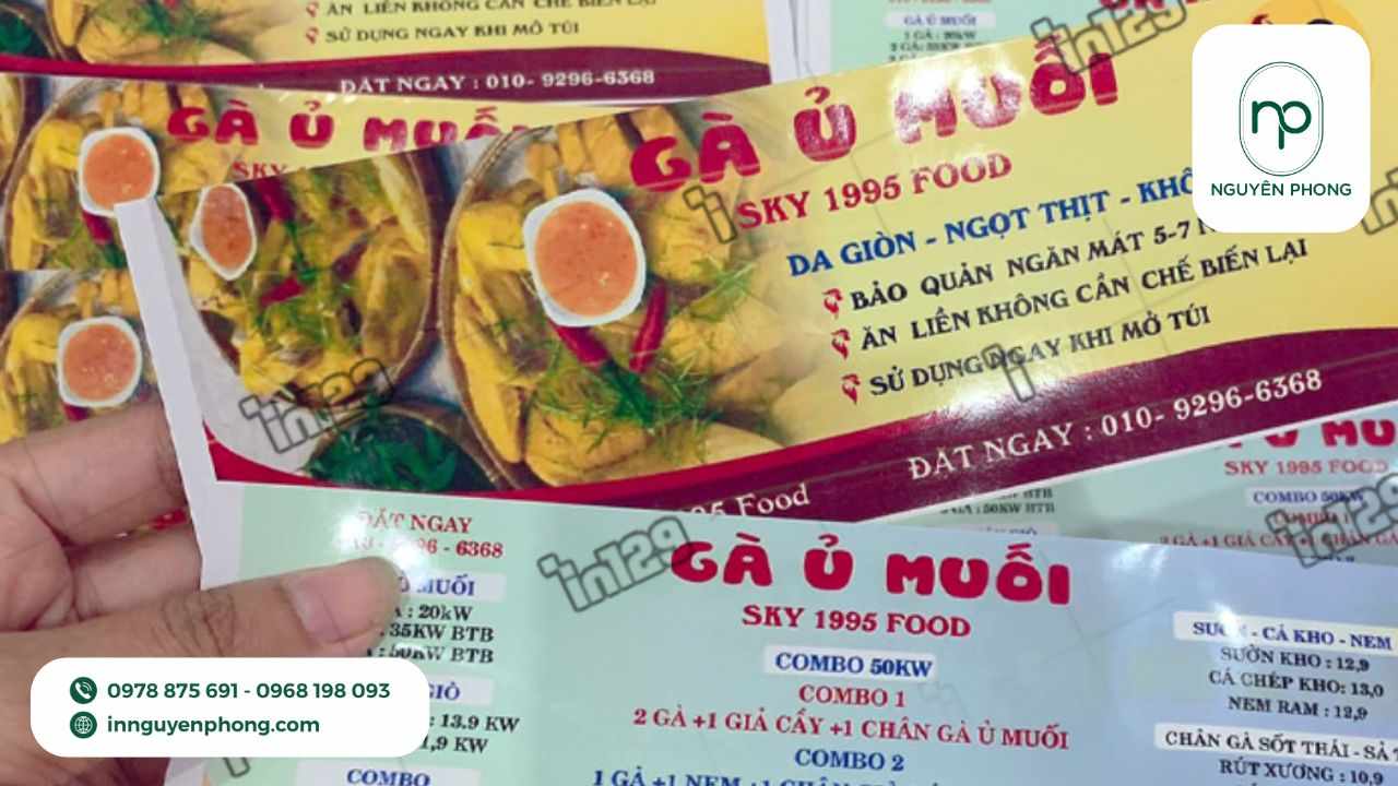 thông tin đầy đủ trên tem gà ủ muối